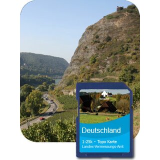 SATMAP SD-Karte Deutschland Hessen, Rheinland, Saarland 1:25k u. 1:50k
