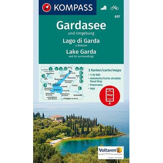 KOMPASS Wanderkarte Gardasee und Umgebung - WK 697