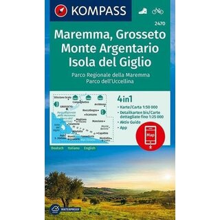 KOMPASS Wanderkarte Maremma - WK 2470