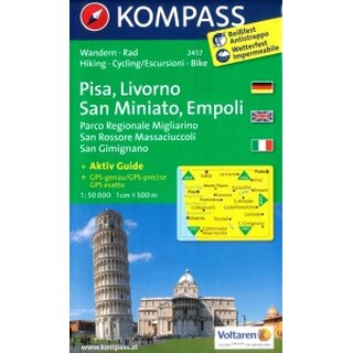 KOMPASS Wanderkarte Pisa - Livorno - WK 2457