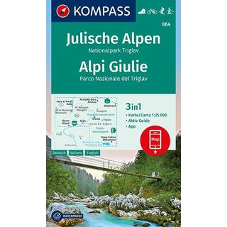 KOMPASS Wanderkarte Julische Alpen - Alpi Giulie - WK 064