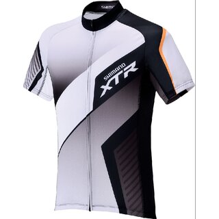 SHIMANO Kurzarmtrikot XTR Herren Schwarz-Weiss XL