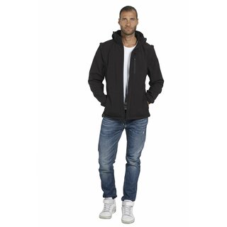 FIFTY FIVE Softshelljacke Zip-Off Power Herren - Black M