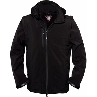 FIFTY FIVE Softshelljacke Zip-Off Power Herren - Black M