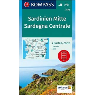 KOMPASS Wanderkarte Sardinien Mitte, Sardegna Centrale WK 2498