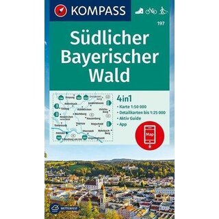 KOMPASS Wanderkarte Südlicher Bayerischer Wald WK 197