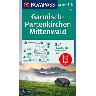 KOMPASS Wanderkarte Garmisch-Partenkirchen - Mittenwald - WK 790