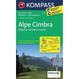 KOMPASS Wanderkarte Alpe Cimbra - WK 631