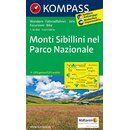 KOMPASS Wanderkarte Monti Sibillini nel Parco Nazionale -...