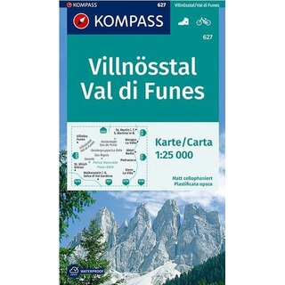 KOMPASS Wanderkarte Villnösstal - WK 627