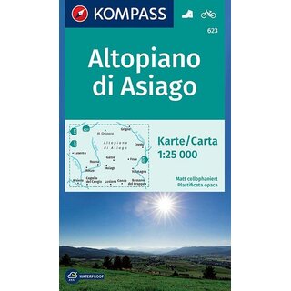 KOMPASS Wanderkarte Altopiano di Asiago - WK 623