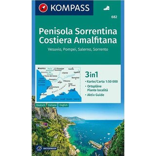 KOMPASS Wanderkarte Penisola Sorrentina Costiera Amalfitana - WK 682