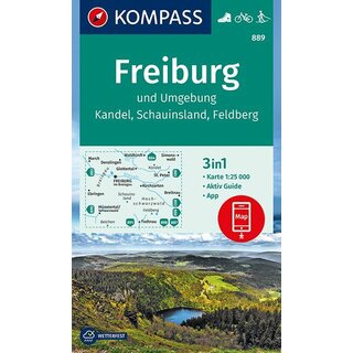 KOMPASS Wanderkarte Freiburg und Umgebung - WK 889