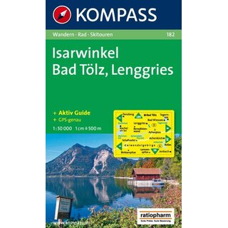 KOMPASS Wanderkarte Isarwinkel - Bad Tölz - Lenggries WK 182
