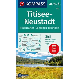 KOMPASS Wanderkarte Titisee-Neustadt WK 893