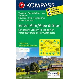 KOMPASS Wanderkarte Seiser Alm - Alpe di Siusi WK 067