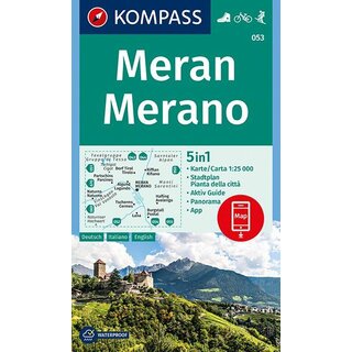 KOMPASS Wanderkarte Meran - Merano WK 053