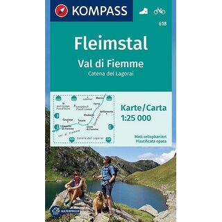 KOMPASS Wanderkarte Fleimstal - WK 618