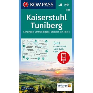 KOMPASS Wanderkarte Kaiserstuhl-Tuniberg - WK 883
