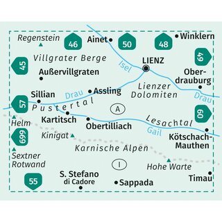 KOMPASS Wanderkarte Lienzer Dolomiten Lesachtal - WK 47