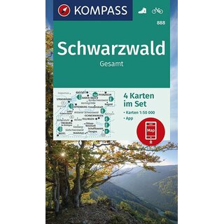 KOMPASS Wanderkarte Schwarzwald Gesamt WK 888