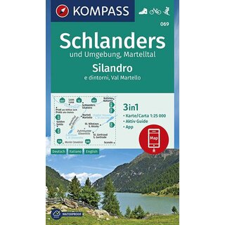 KOMPASS Wanderkarte Schlanders und Umgebung - Silandro e dintorni WK 069