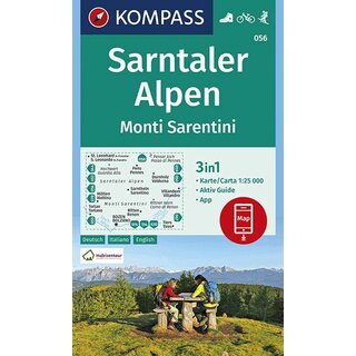 KOMPASS Wanderkarte Sarntaler Alpen - Monti Sarentini - WK 056