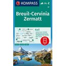 KOMPASS Wanderkarte Zermatt - Breuil - Cervinia  - WK 87