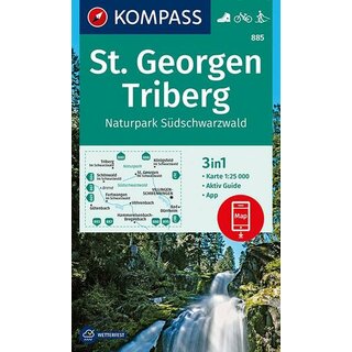 KOMPASS Wanderkarte St.Georgen-Triberg - WK 885