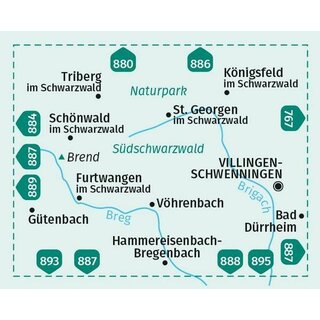KOMPASS Wanderkarte St.Georgen-Triberg - WK 885