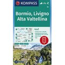 KOMPASS Wanderkarte Bormio, Livigno Alta Valtellina WK 96