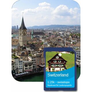 SATMAP SD-Karte Schweiz Zentralschweiz 1:25k